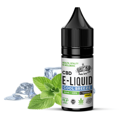 1000MG - Cool-Breeze - 10ML - CBD ELIQUID & VAPE OIL | 60 VG / 40 PG