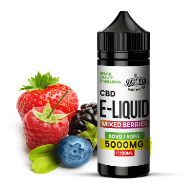 5000MG MIXED BERRIES FLAVOUR 100ML CBD ELIQUID & VAPE OIL | 50 VG / 50 PG